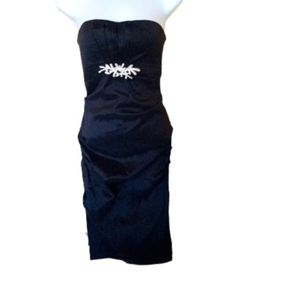 LE CHATEAU Black Strapless Evening Cocktail Dress XXS NEW NWT - Picture 1 of 5